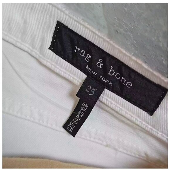 Rag & Bone White High Rise Ankle Cigarette Jeans | Size 25 (2) - Picture 7 of 16